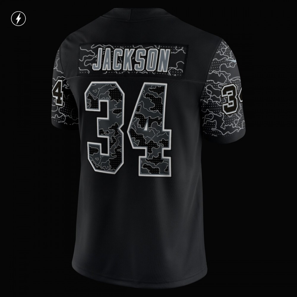 Bo Jackson Las Vegas Raiders Nike Retired Player RFLCTV Limited Jersey - Black-GridironStore
